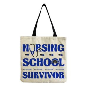 Nurse Nursing Pride Linen Tote Bag Nursing School Survivor